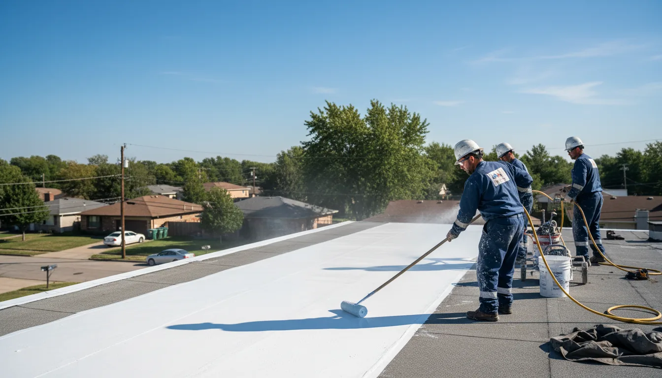 Commercial roof coating in Franklin, VT near me